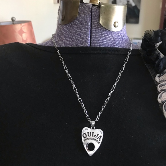 SALE ouija board goth silver pendant necklace pik - Picture 2 of 8